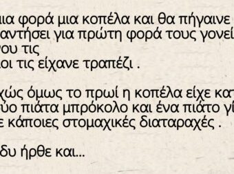 Ανέκδοτο: Μια κοπέλα θα πήγαινε να συναντήσει για πρώτη φορά τους γονείς του γκόμενου τις οι οποίοι τις είχανε τραπέζι